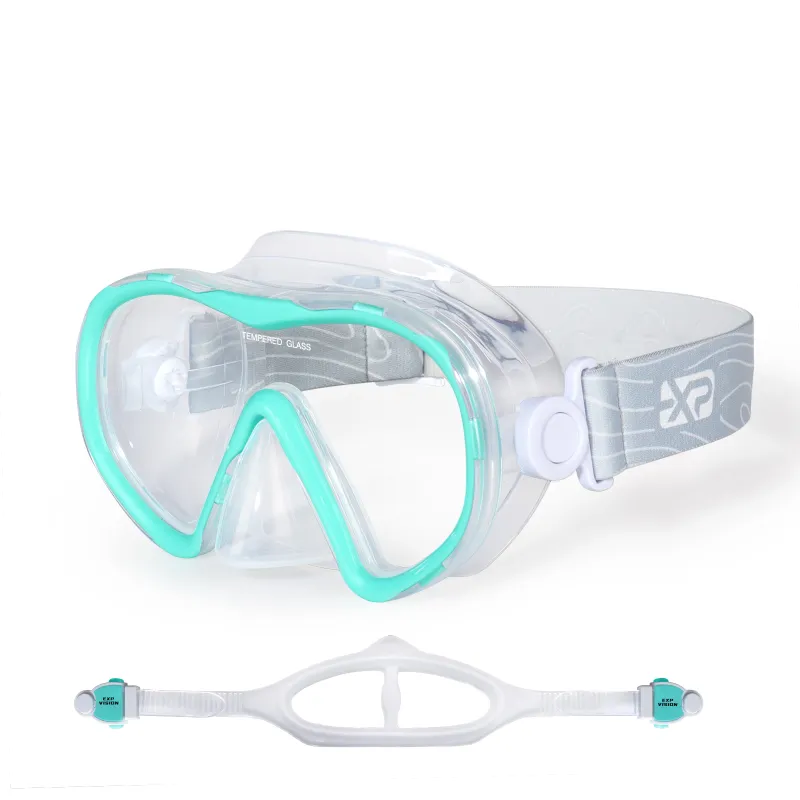 Masque de plongée sous-marine anti-buée avec sangle en tissu pour hommes et femmes adultes
