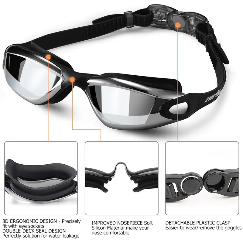 Mirro Coating Swim Goggles For Adult