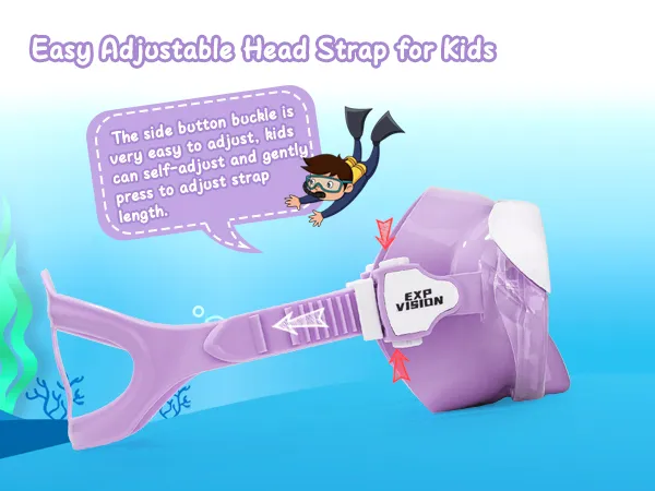 Kids Diving Mask – Anti-Fog Swim Mask with Nose Cover for Safe Learning- EX-1700-PC