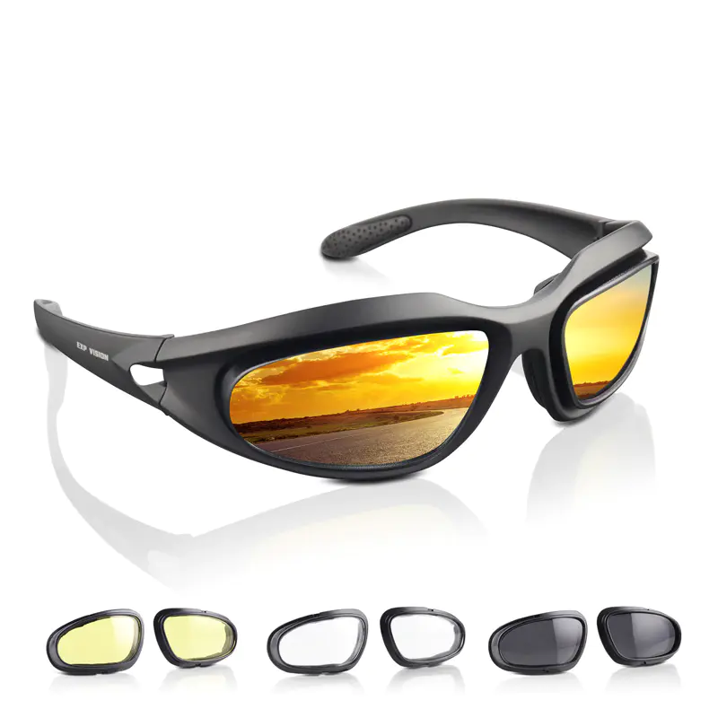 Verres à vélo à moto avec objectif interchangeable